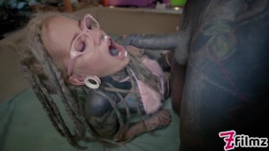 Sexy dreadlock hippie with glasses getting ANAL fucked – POV, ass to mouth, facial cumshot